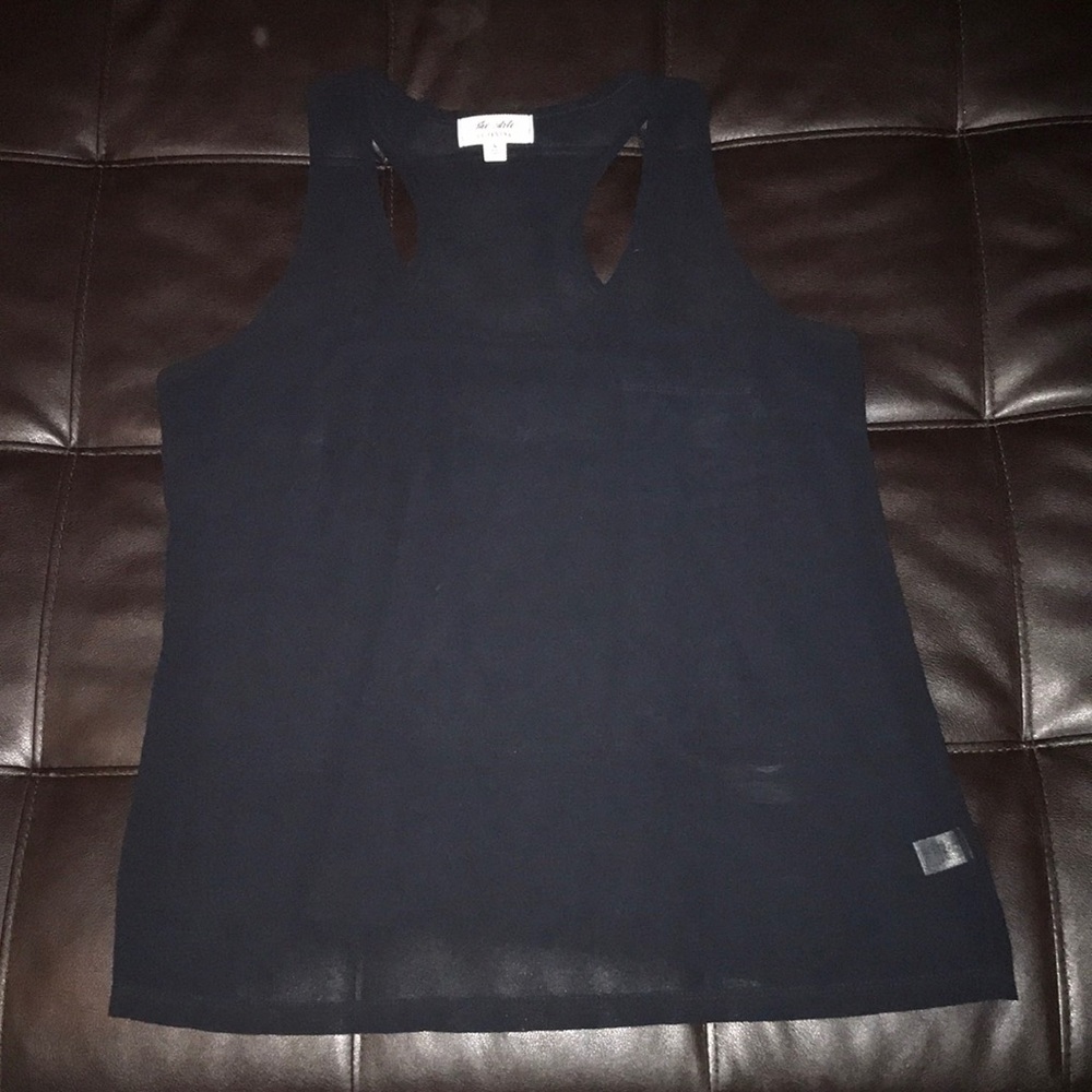 Sheer sleeveless blouse